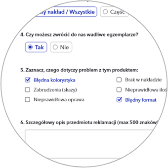 Reklamacja - Kroki