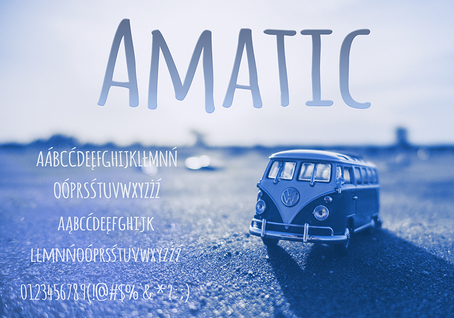 Darmowy font Amatic