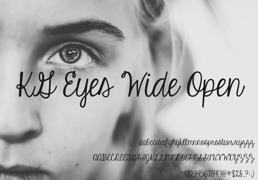 Darmowa czcionka KG Eyes Wide Open34 do użytku prywatnego