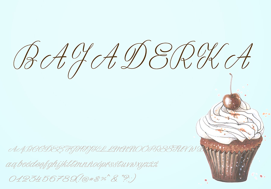 Darmowy font bajaderka