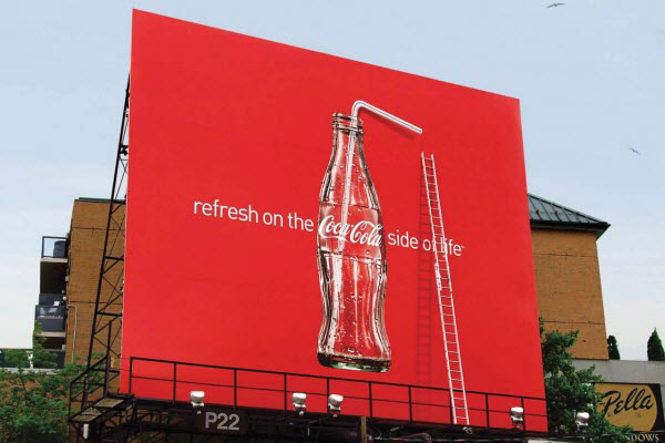 coca cola reklama z drabiną