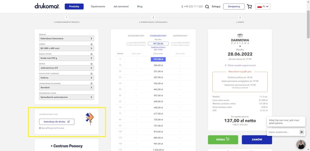 drukomat jak zamawiać