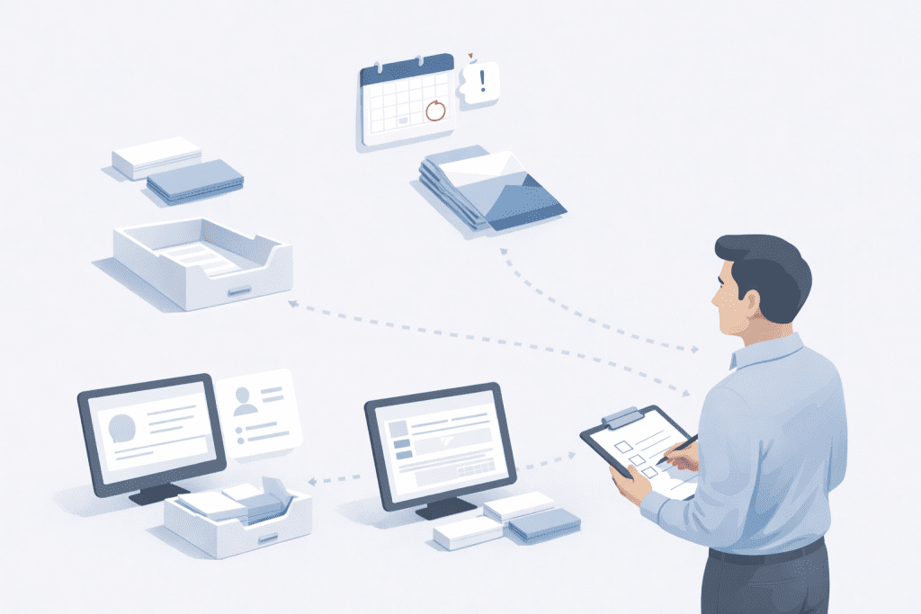 Sygnały ostrzegawcze pokazujące, że firma powinna domówić wizytówki, papier firmowy i ulotki.