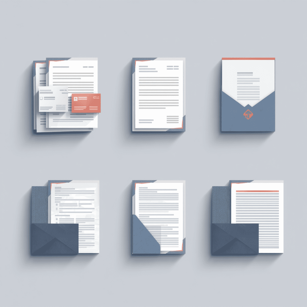 Zestawy materiałów drukowanych, które warto zamawiać razem dla wygodniejszej obsługi biura i sprzedaży.