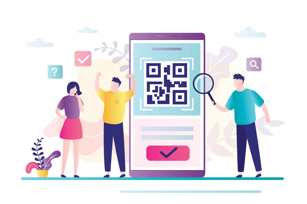 wizytówka z kodem qr