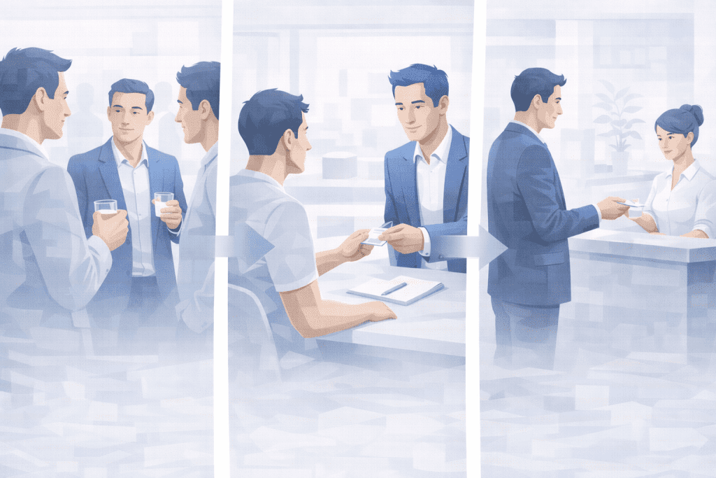 Sytuacje, w których wizytówki dają większy efekt: networking, kontakt po rozmowie i profesjonalne pierwsze wrażenie