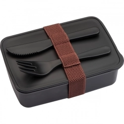 Lunch box ze sztućcami 600 ml
