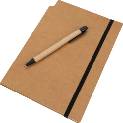 Notatnik A5 w kratkę z długopisem