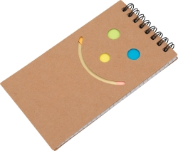 Notatnik w kratkę z karteczkami do markowania