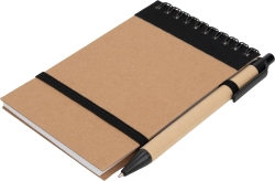 Notatnik w linie z długopisem