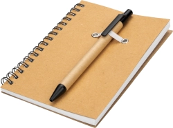 Notes A6 w linie z papieru z recyklingu z długopisem