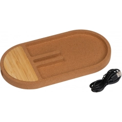 Organizer na biurko z ładowarką indukcyjną