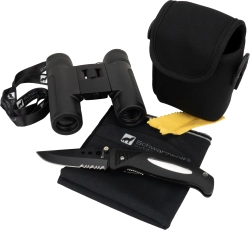 Zestaw lornetka, bandana, nóż Schwarzwolf