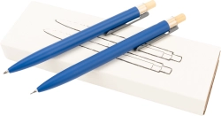 Zestaw piśmienny długopis półżelowy i ołówek automatyczny z aluminium z recyklingu