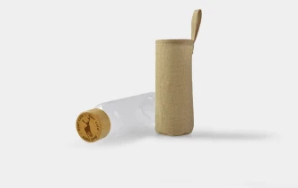 Butelka szklana w etui z juty 500 ml