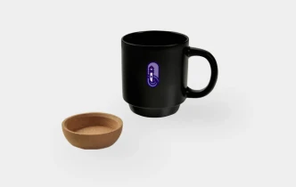 Kubek ceramiczny z korkową podstawką 350 ml