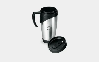 Kubek termiczny stalowo - plastikowy z uchwytem 400 ml