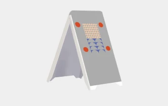 Potykacz dwustronny z PVC - z zadrukiem