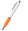 długopis plastikowy z białym korpusem