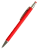 długopis metalowy soft touch z touch pen i srebrnymi akcentami