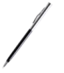 długopis metalowy z czarno-srebrnym korpusem