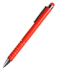 długopis metalowy z touch pen i zdobieniami na korpusie
