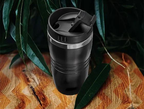 kubek termiczny plastikowo - stalowy 450 ml druk online 1