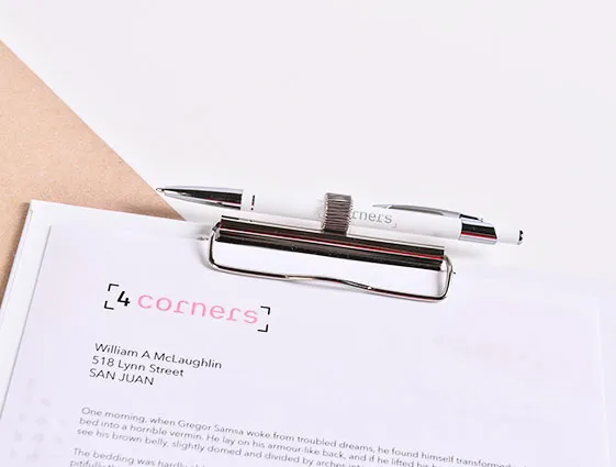 długopis metalowy ze srebrnymi zdobieniami druk online 2