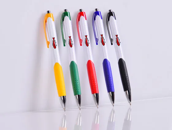 długopis plastikowy z kolorowymi elementami druk online 2