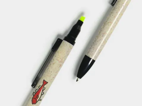 długopis eco friendly z zakreślaczem