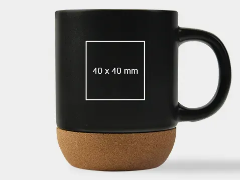 kubek ceramiczny z korkową podstawką 350 ml
