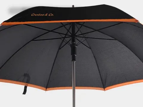parasol automatyczny czarny z kolorową lamówką