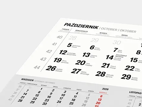 Kalendaria do kalendarzy jednodzielnych