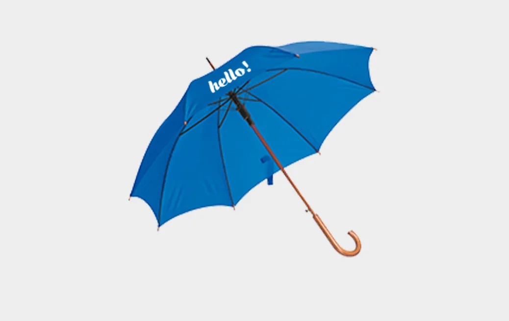 Parasol automatyczny z drewnianą rączką