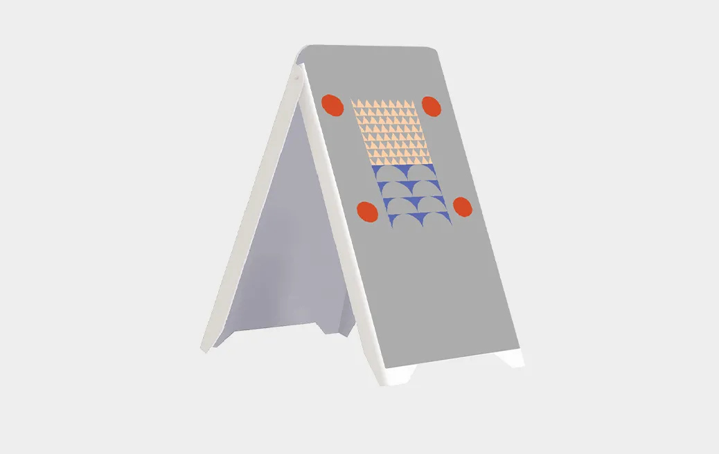 Potykacz dwustronny z PVC - z zadrukiem
